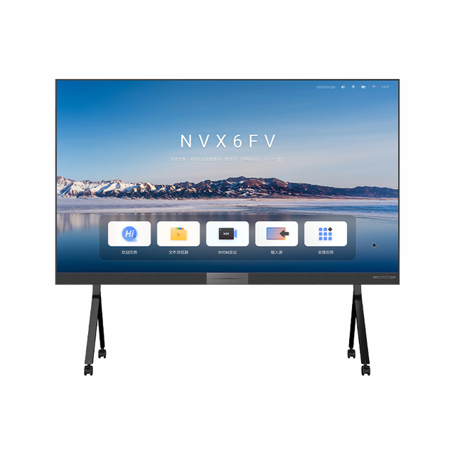 All-In-One Indoor P0.9 COB LED Display Screen SDK Floor Stand Digital Poster Video Wall IP65 Animation Graphics 108inch Full