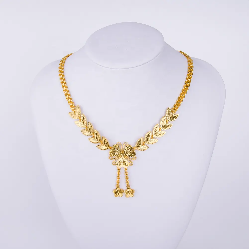 Fashion 18k Gold Plating Copper Gold Necklace Designs