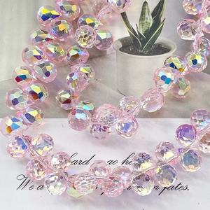 Crystal Faceted Loose Beads 8mm Round Strawberry Shape For <b>Bracelet</b> Making DIY Accessories Ornament Car Pendant - Product Image 2