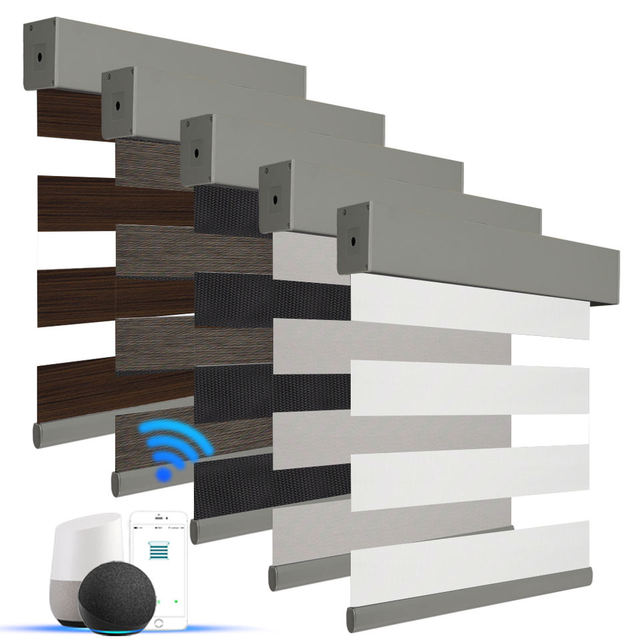 High Quality Horizontal Blinds Smart Modern Automated Motorized Day and Night Motor Zebra Roller Window Shades