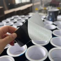Ruban adhésif acrylique noir haute adhérence en feuille d'aluminium réfléchissant la chaleur pour l'isolation des tuyaux, le jointement et la découpe sur mesure