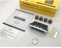 Système de surveillance de la pression des pneus (TPMS) sans fil solaire portable pour voiture à 4 capteurs avec fonction de dégonflage, 433,92 MHz, haute tension 5 V