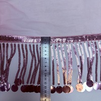 Plusieurs couleurs en stock : Dentelle à strass, paillettes, perles et pompons pour costumes de danse, sacs et décoration de couture