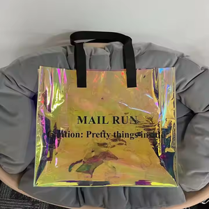 Sac cadeau en PVC transparent coloré écologique personnalisé en gros sac fourre-tout transparent transparent transparent pour les courses en PVC avec logo imprimé - Product Image 5