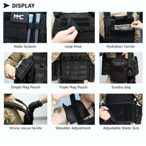 Chaleco Táctico de Seguridad de Poliéster MMC con Correa para el Pecho - Equipo de Protección de Origen Chino para Guardias de Seguridad - Product Image 4