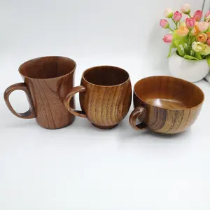 jujube wooden coffee mug Small Desk Cup With Handle