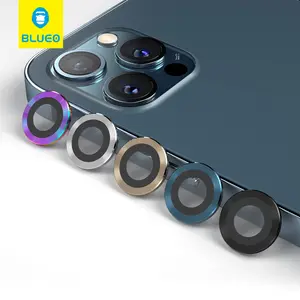 Blueo กระจกนิรภัยป้องกันแสงสะท้อน3D องศา,ปกป้องเต็มหน้าจอเลนส์กล้องโทรศัพท์สำหรับ Iphone 12 Pro Max
