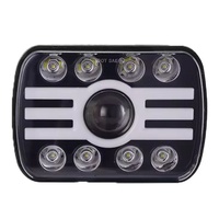 Faro LED Rectangular de 7 Pulgadas 5*7 para Vehículos Todoterreno, Lente de Tubo para Camioneta, Vehículo Todoterreno, Cherokee