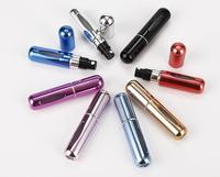 Atomiseur de parfum rechargeable en aluminium de 5 ml et 8 ml, format mini de voyage, sérigraphié, anti-fuite, remplissage par le bas, vente en gros