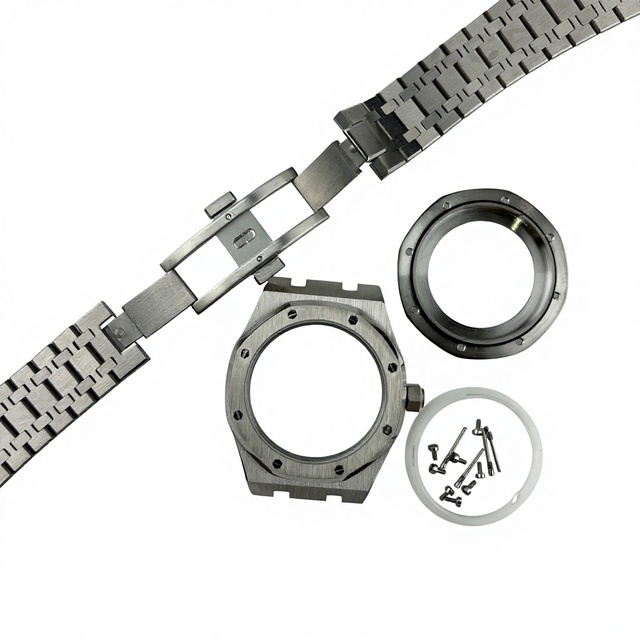 Transparent Bottom Cover Stainless Steel Modified Watch Batteries MICOSUM Model 4485 for Seikp Nh35/36 for Watch Parts