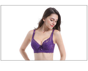 Soutien-gorge push-up à couverture complète taille plus pour femmes soutien-gorge push-up sexy en dentelle florale à armatures pour femmes vente en gros de qualité - Product Image 4