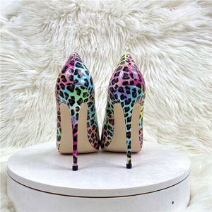 Zapatos de Tacón Alto con Estampado de Leopardo Colorido, Talla Grande, Nuevos Stilettos de Moda para Mujer - Product Image 5