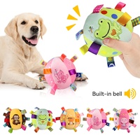 Balle en peluche colorée jouets pour animaux de compagnie pour chiens jouet de balle de chien à mâcher interactif avec cloches chiots jouet pour petits chiens de taille moyenne