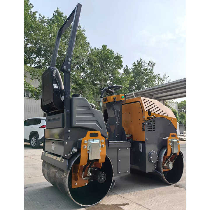 Walking Behind Double Drum Vibratory Gasoline Diesel Small Compaction