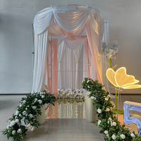 Support de toile de fond réglable robuste pour décoration de mariage, arche et rideau