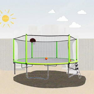 Trampolín Redondo para Exteriores con Red de Protección y Escalera para Niños y Adultos, para Jardín o Patio Trasero - Product Image 3