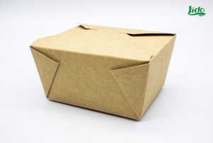 Contenitore di carta per pranzo kraft monouso da asporto PE/PLA/acqua - Product Image 4