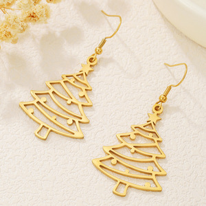 2026 Christmas Stud <b>Earrings</b> Stainless Steel Star Shape Party Fashion Drop <b>Earrings</b> - Product Image 4