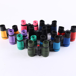 Children Binoculars 4x30 Military Green Rubber Grip Nature Exploration Toy - Product Image 2