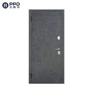 Preço competitivo Popular Design Porta De Aço Exterior Personalizado Tamanho Mdf Board Russian Steel Single Door