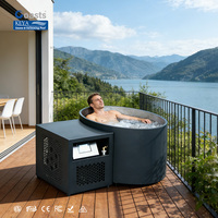 Bain de glace en acier inoxydable économique avec refroidisseur pour jardin et spa familial, bain froid pour grands hommes