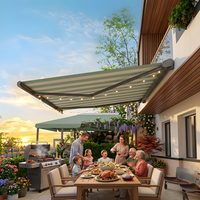 Cassette complète étanche cadre en aluminium tissu boutique auvent lumières extérieur jardin Patio terrasse décoration auvent rétractable
