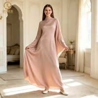 Offre Spéciale : Robe Modeste Plissée en Tissu Teint, Robes Pakistanaises, Vêtements Arabes, Robe Longue Simple et Tendance