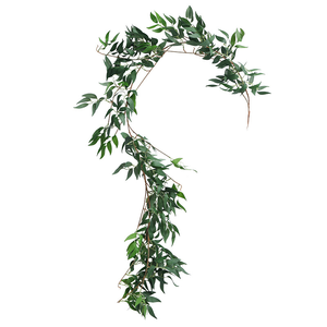 Hot Sale Eucalyptus <strong>Willow</strong> Leaves Garland <strong>Greenery</strong> Vine Artificial Foliage for Home Garden for Graduation Father's Day - Product Image 1