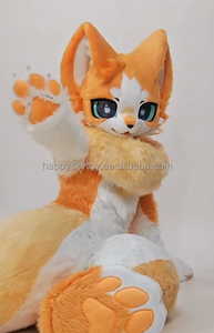 Ojos acrílicos, disfraz <span class=keywords><strong>de</strong></span> Mascota <span class=keywords><strong>de</strong></span> zorro bastante realista para niñas, Cosplay, exposición <span class=keywords><strong>de</strong></span> <span class=keywords><strong>Anime</strong></span>, disfraces <span class=keywords><strong>de</strong></span> zorro bonitos peludos largos, ropa <span class=keywords><strong>de</strong></span> dibujos animados - Product Image 3