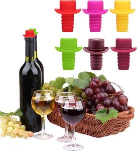 Accessoires de cuisine étanches : Bouchons de bouteille de vin et bouchons de flacon réutilisables en silicone - Product Image 3