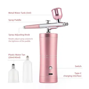 Airbrush Nail Art Painting Kit <b>Mini</b> Airbrush for Nail Art <b>Cake</b> Painting Portable Hand Sprayer Gun for Salon - Product Image 6
