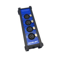 Boîtier répartiteur audio réseau 4 canaux RJ45 vers 4 connecteurs XLR CAT6 Ethercon 3 broches XLR DMX Extender pour scène et studio audio