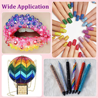 Kit de strass à dos plat AB personnalisable pour DIY, 60 couleurs, avec outils applicateurs de colle pour gobelets, artisanat et vêtements