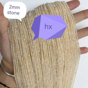 2mm di agata naturale perline sciolte Multi-stile rotondo taglio sfaccettato lucidato con foro dritto per accessori fai da te piccole perle - Product Image 2