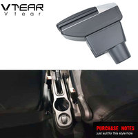 Vtear - Boîte de rangement pour accoudoir avant de voiture en ABS et cuir PU, porte-gobelet, accessoires intérieurs pour Renault Dacia Duster 2010-2022