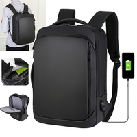Mochila para Portátil de 17 Pulgadas de Alta Calidad con Logotipo Personalizado, Estilo Ejecutivo, Impermeable, con Carga USB, Multifuncional, Grande, para Viajes Diarios