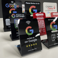 Plaque Google en acrylique NFC de haute qualité avec code QR dynamique