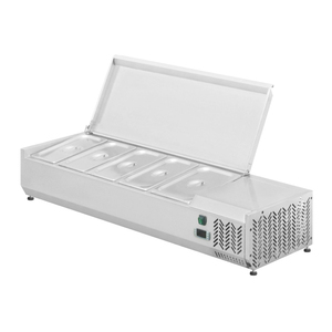 Congélateur industriel robuste en acier inoxydable à 4 portes avec tiroirs, équipement de réfrigération de cuisine vertical <span class=keywords><strong>ventilé</strong></span> - Product Image 5
