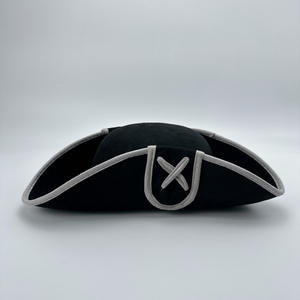 Sombrero de Capitán Pirata <span class=keywords><strong>del</strong></span> <span class=keywords><strong>Caribe</strong></span> de Fieltro para Halloween MH-3135, Sombrero Triangular de Capitán - Product Image 2