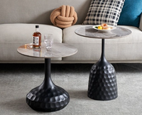 Table ronde de salon moderne Table d'appoint et table basse en ardoise