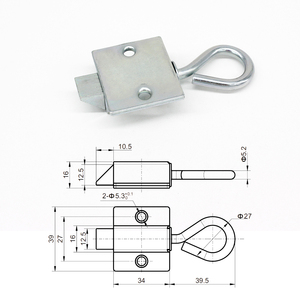 산업용 캐비닛 용 아연 도금 스틸 풀 타입 도어 버클 나비 스타일 충돌 스프링 볼트 토글 래치 드로우 래치 - Product Image 5