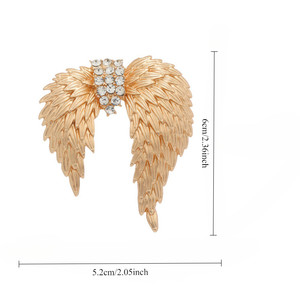 Broche Creativo y Sencillo con Pluma Dorada, <span class=keywords><strong>Pin</strong></span> Vintage de Alas de Ángel para Hombre y Mujer, Accesorio para Suéter - Product Image 4