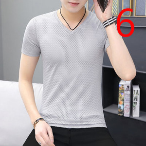 เสื้อยืดมีปกพอร์ตลม7551ฤดูร้อนทรงสลิมเวอร์ชันเกาหลีเทรนด์สีล้วนชั้นนำสำหรับผู้ชายมีความเห็นอกเห็นใจ - Product Image 6