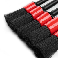 Ensemble de 5 brosses de nettoyage pour voiture, poils doux, kit de nettoyage intérieur automobile, outils de dépoussiérage pour les aérateurs et le tableau de bord de la voiture