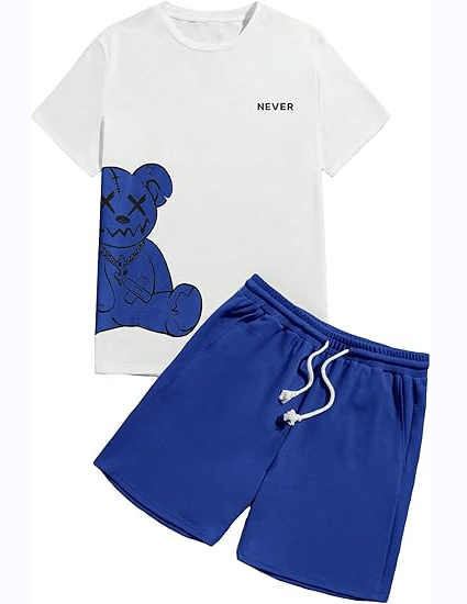 Popular Gym T-shirt Sets Running for Men Sports Sets Sweatshirt 3D Wholesale Man Tracksuits Shorts