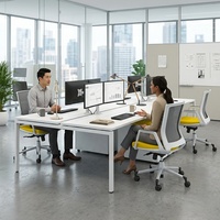 Chaise de bureau ergonomique à dossier en maille, réglable en hauteur, pivotante, siège de travail en tissu, chaise de bureau informatique pour la maison, le bureau ou l'atelier