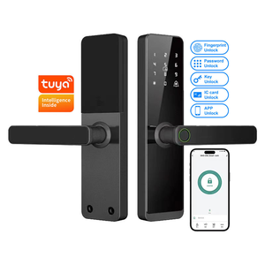 กุญแจล็อคประตูอัจฉริยะ Cardweb CR-SL04 ผลิตจากอลูมิเนียมอัลลอยด์ รองรับระบบ WiFi Cloud ควบคุมผ่านการ์ด/ลายนิ้วมือ/รหัสผ่าน/แอปพลิเคชัน สำหรับประตูไม้/อลูมิเนียม - Product Image 3