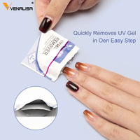 Venalisa Lingettes Dissolvantes de Gel à Ongles – Boîte de Nettoyant pour Couche Adhésive de Vernis Gel – 120 Serviettes – Outils de Nail Art – Prix Usine