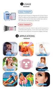 Herbruikbare Natuurlijke Klei Therapeutische Koeling Gezicht Ijspak Gecomprimeerd Gezichtsmasker Te Ontdoen Van Gezwollen Ogen Migraine Verlichting - Product Image 6