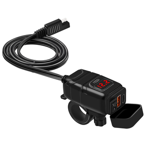 <span class=keywords><strong>Chargeur</strong></span> de <span class=keywords><strong>téléphone</strong></span> USB étanche et durable à charge rapide pour motos <span class=keywords><strong>avec</strong></span> interrupteur voltmètre - Product Image 3